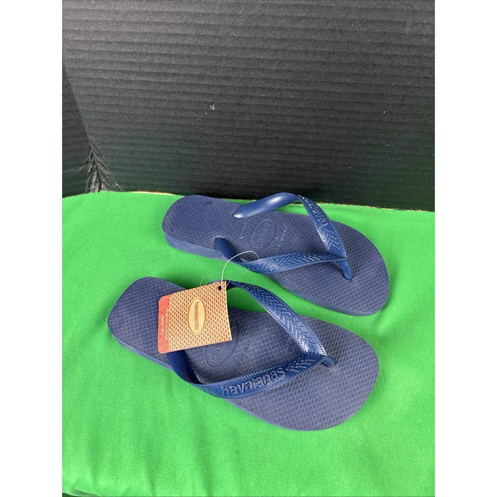 Havaianas Unisex Cushioned Footbed Flip Flop Navy Blue Size 7/8 W 6/7 M